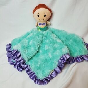Hallmark Disney Itty Bittys Little Mermaid Ariel Lovey Security Blanket‎ Swirls